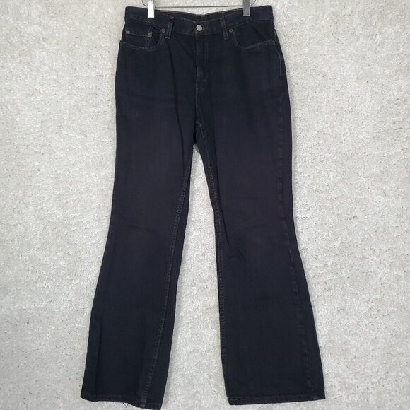 Levi's 515 Women Black Bootcut Jeans Size 12P Made In USA Western Ranch - Picture 1 of 14